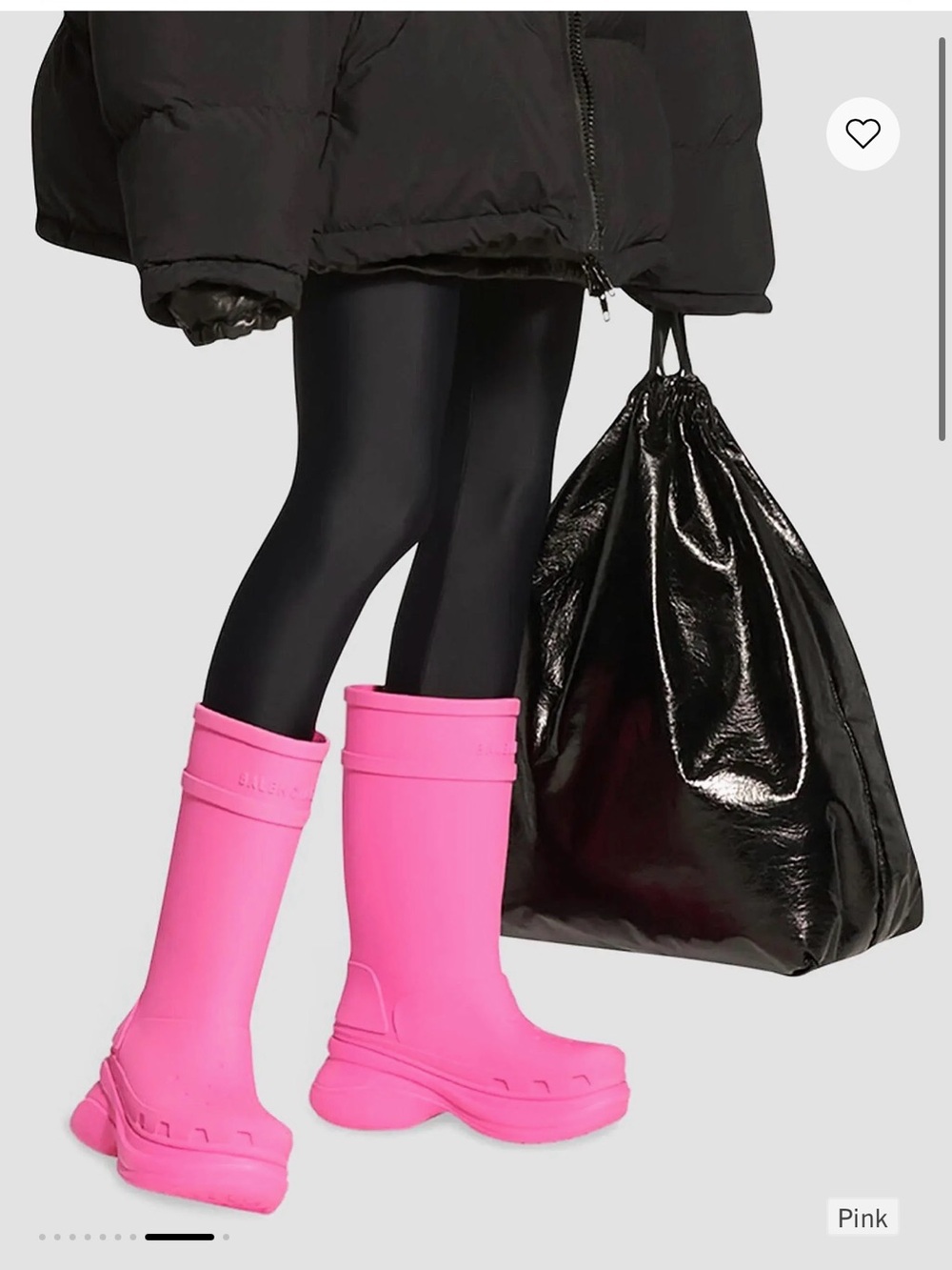 Balenciaga Hot Pink Platform Rain Boots